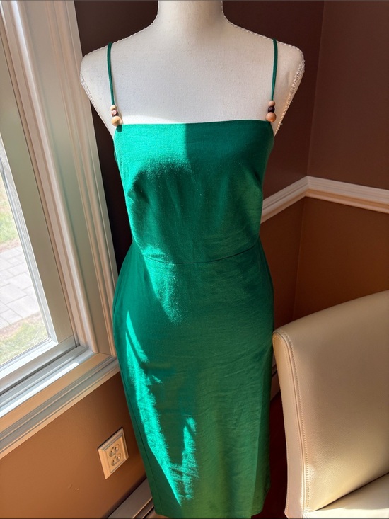 Rachel Zoe Dresses & Skirts - Rachel Zoe Emerald Green Spaghetti Strap Midi Dress